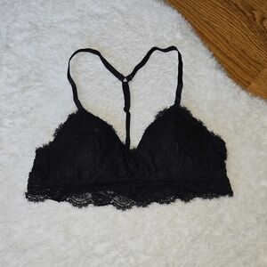Aerie Black Lace Bralette, Womens Large